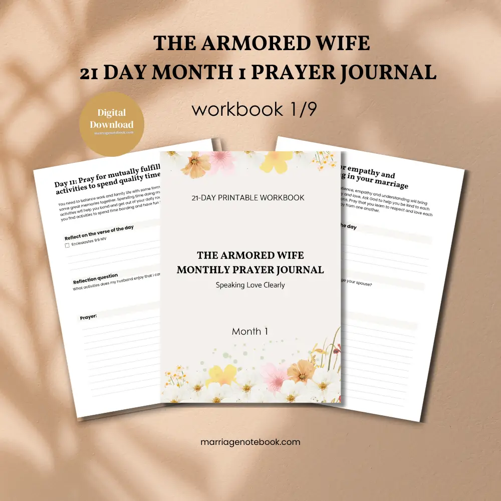 The Armored wife 21 day Month 1 prayer Journal