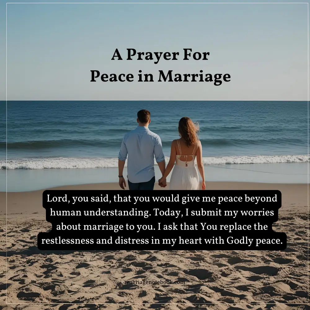 A prayer for peace in marriage
