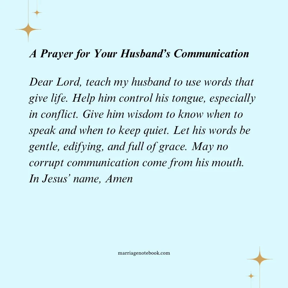 A Prayer for Your Husband’s Communication